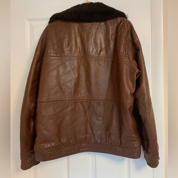 Vintage Robert Lewis Sherpa lined leather jacket, size 40 - Picture 8 of 11